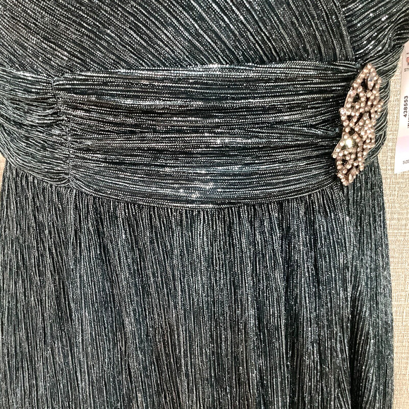 R&M RIchards Formal Dress Empire Waist Halter Gown sz 6 Style 9579 Blue Prom NWT - Picture 10 of 12